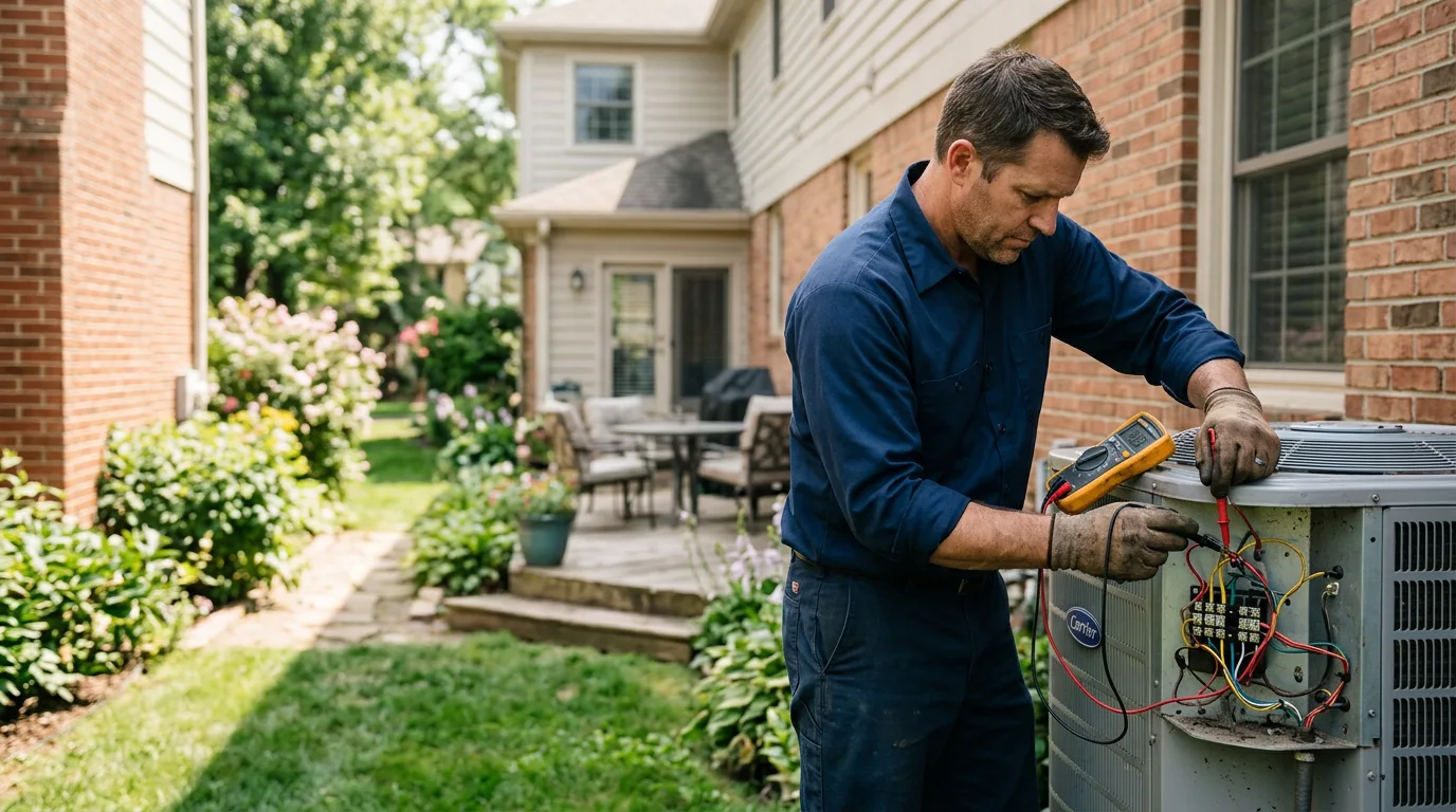 HVAC technician working near Hawk Springs, WY